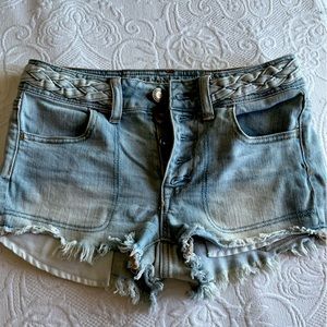 American Eagle High Rise jean shorts